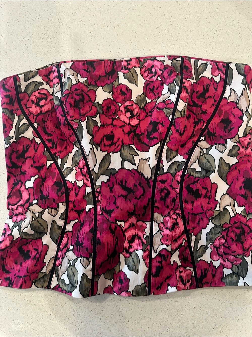 WHBM- White House Black Market/Bustier Top. CUT LIKE A MEDIUM.